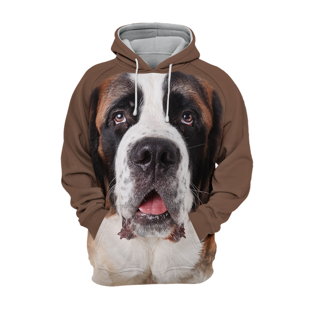 Unisex 3D Graphic Hoodies Animals Dogs Saint Bernard Adorable