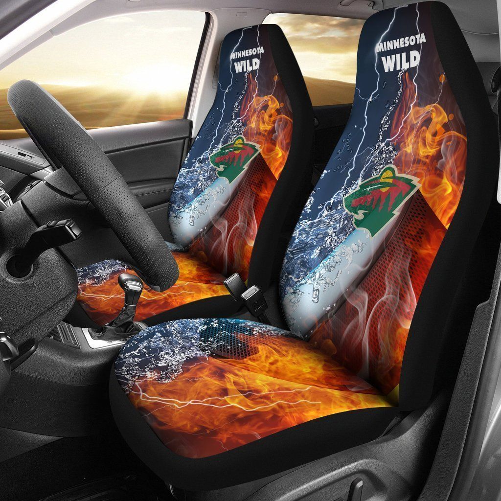 Minnesota Wild Car Seat Covers 2pcs v9