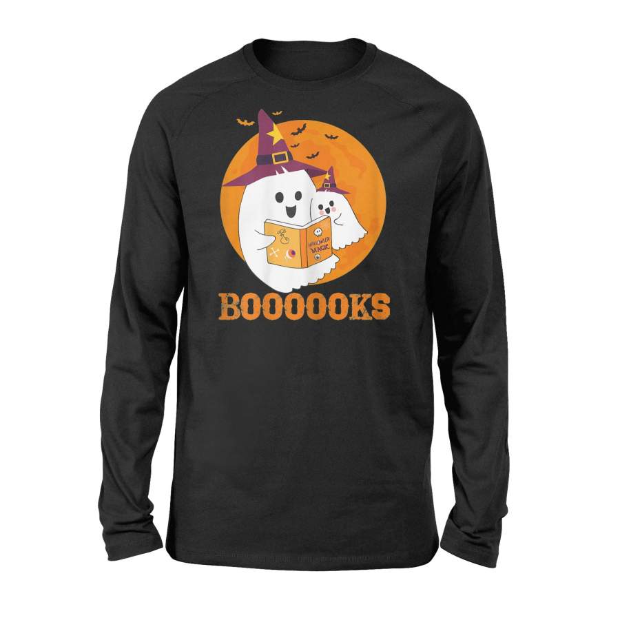 Booooks Halloween Tee Boo Read Books outfit – Standard Long Sleeve