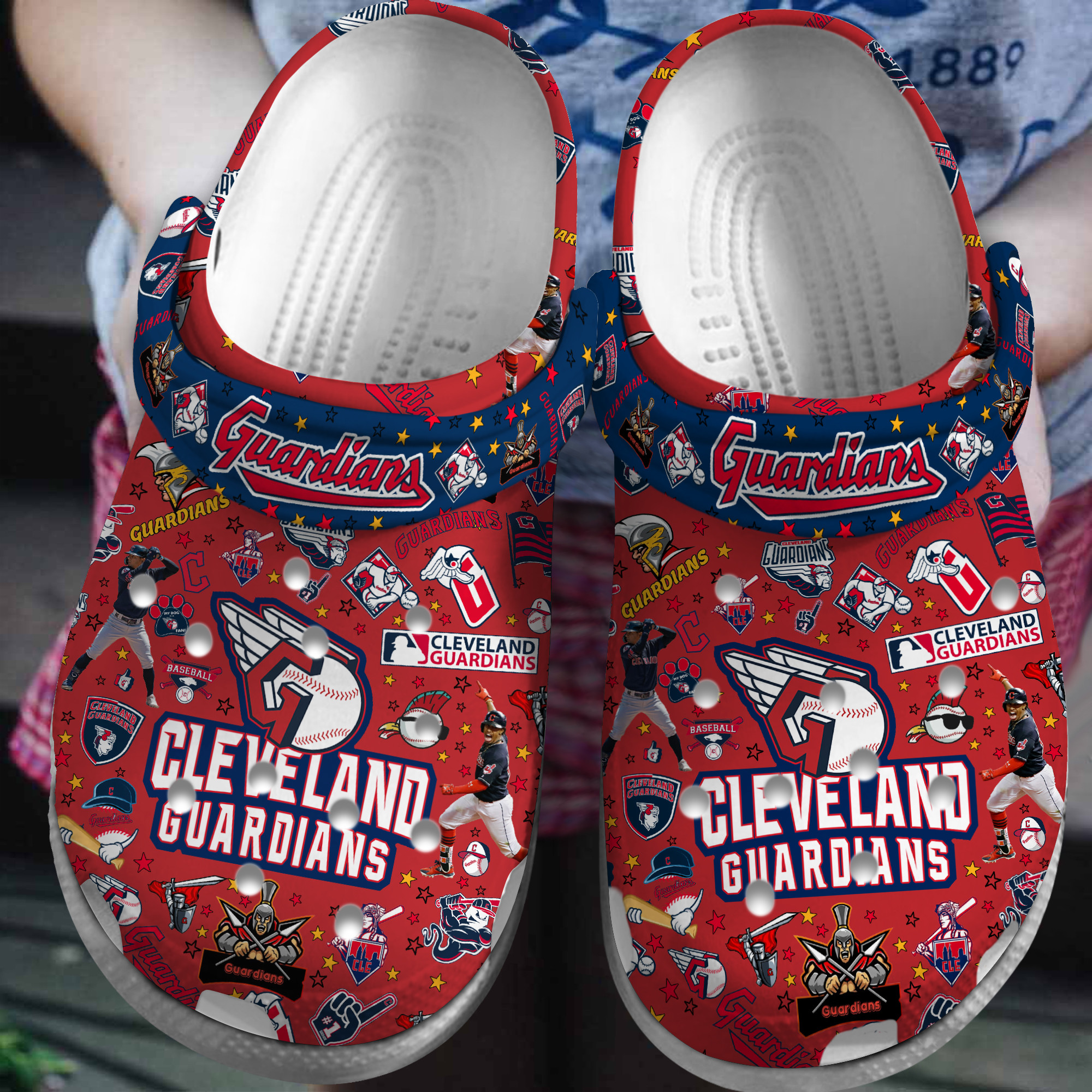 Premium Cleveland Guardians MLB Sport Crocss Crocband Clogs Shoes For Men Women and Kids