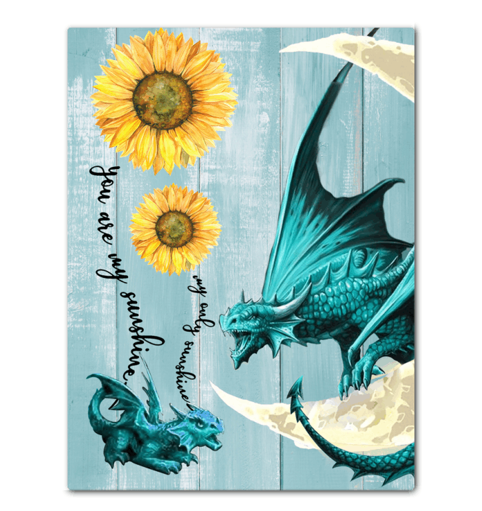 You Are My Sunshine Dragon –  Gift For Mother’S Day, Gift For Family For Home Decor Wall Art Canvas