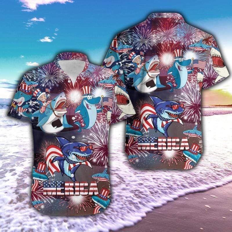 Buy Hawaiian Aloha Shirts American Shark