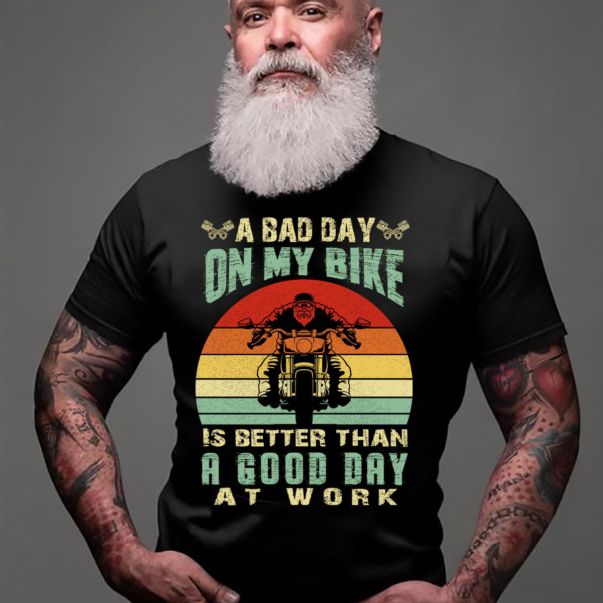 Best Gift For Ridding Dad,  Father’s Day 2021, A Bad Day On My Bike Is Better Than A Good Day At Work T-shirt