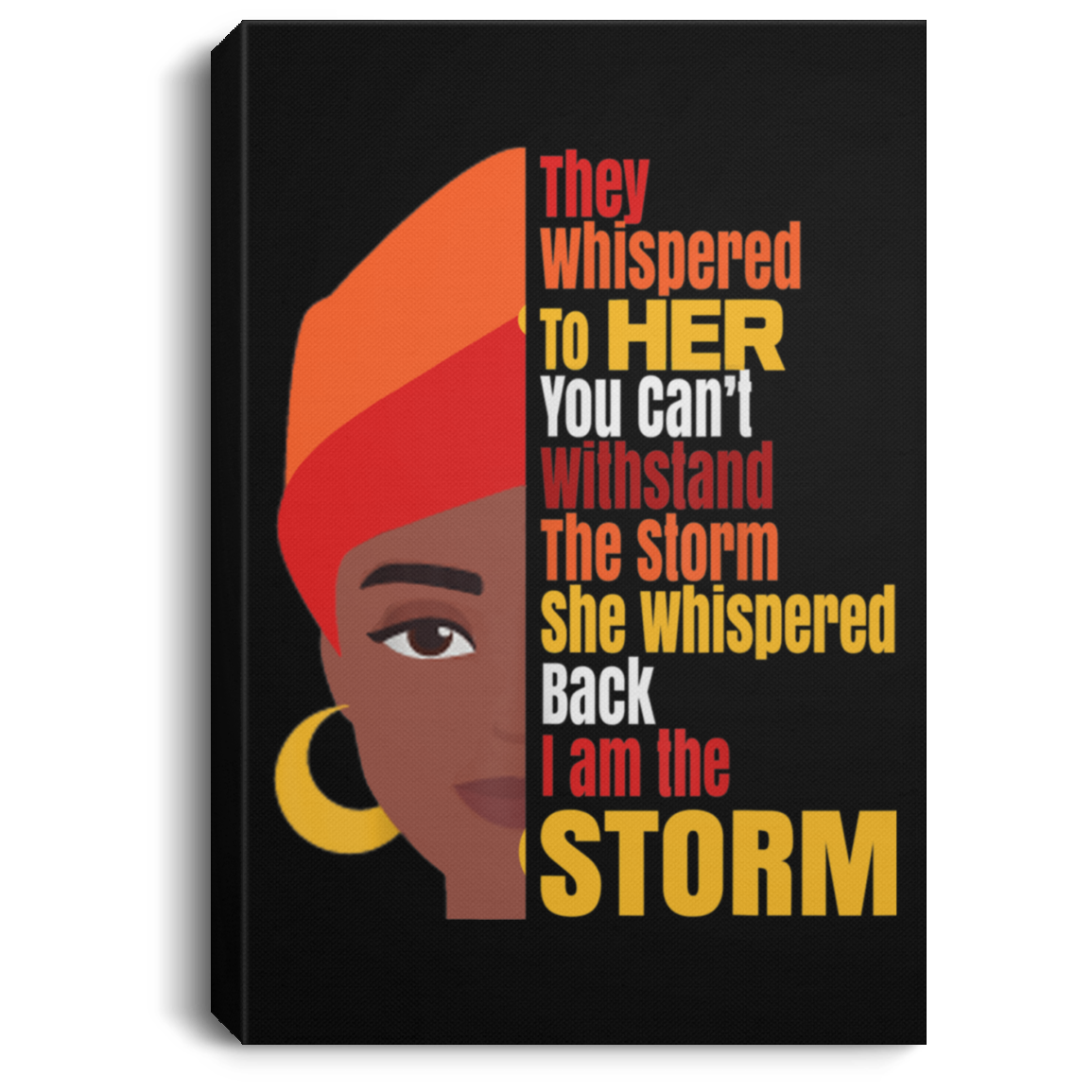 African American Canvas Wall Pictures Black History Month I Am The Storm Melanin Popping gift Afrocentric Inspired Home Decor