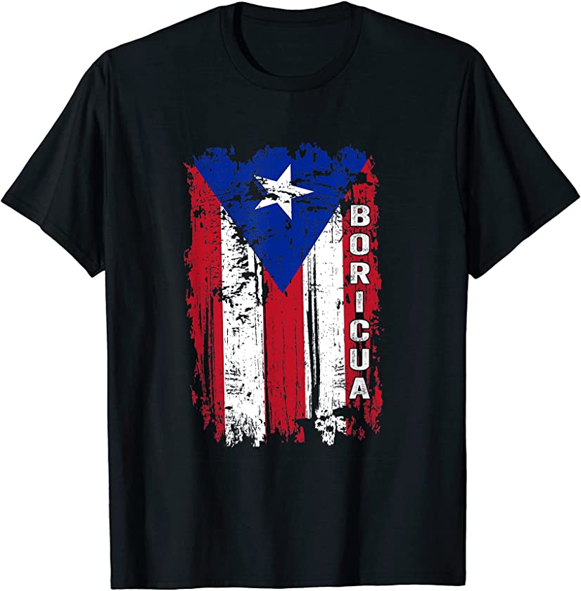 Vintage Puerto Rico Boricua Puerto Rican Flag Pride T-Shirt