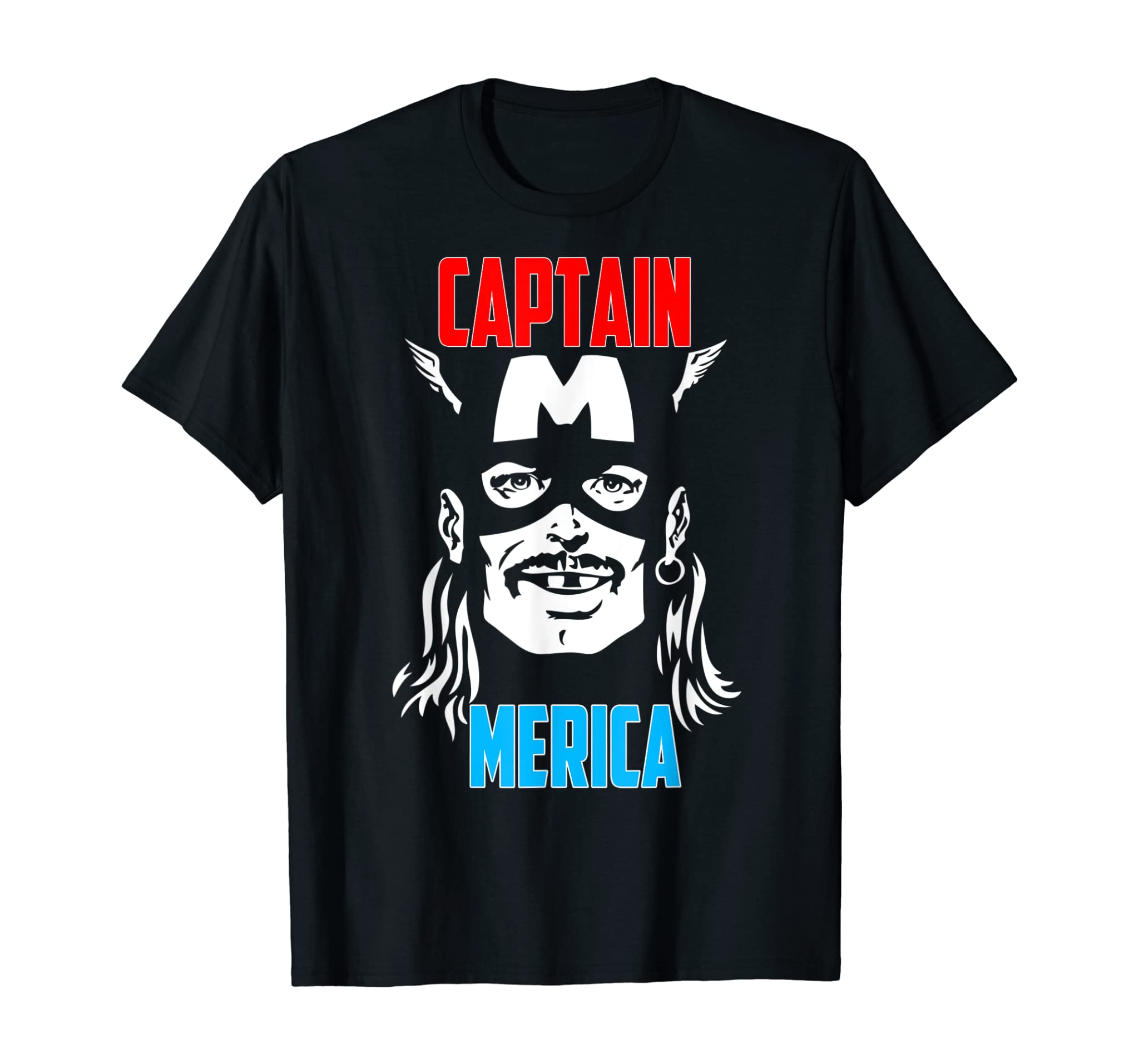 Captain Merica Drinking Independence Day 4th of July T-Shirt