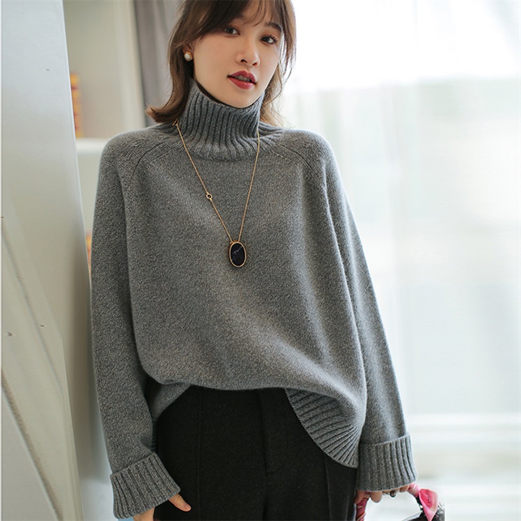 6 Colors Turtleneck Pullovers Women Basic Warm Winter Thick All-match Elegant Retro Ulzzang Lazy Loose Casual Streetwear Sweater alx