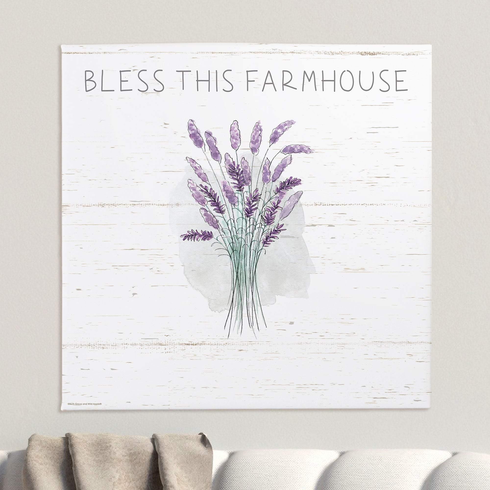 [Personalized Name] Farmhouse Lavender Bouquet – Perfect Gift, Gift For Family, Best Idea Home Decor – Matte Canvas, Wall Art, Canvas Prints