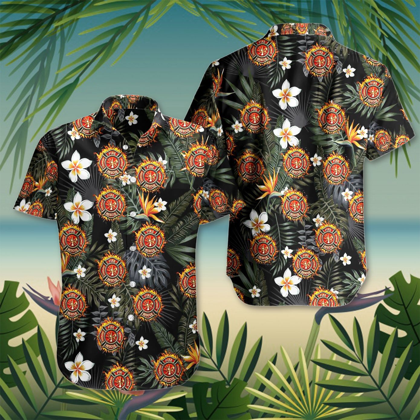 Firefighter Tropical Hawaii Shirt Best Mens Summer Shirts Boyfriend Gifts Ha2911