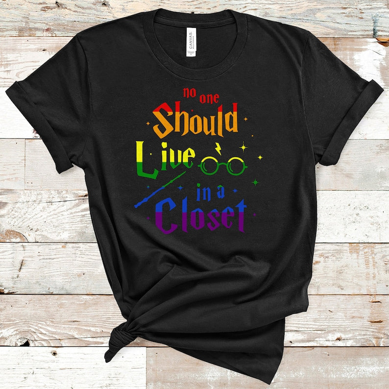 Gift For Gay , No One Should Live In A Closet, Gay Pride Lgbtq Shirt, Pride Shirt, Trans T Shirt