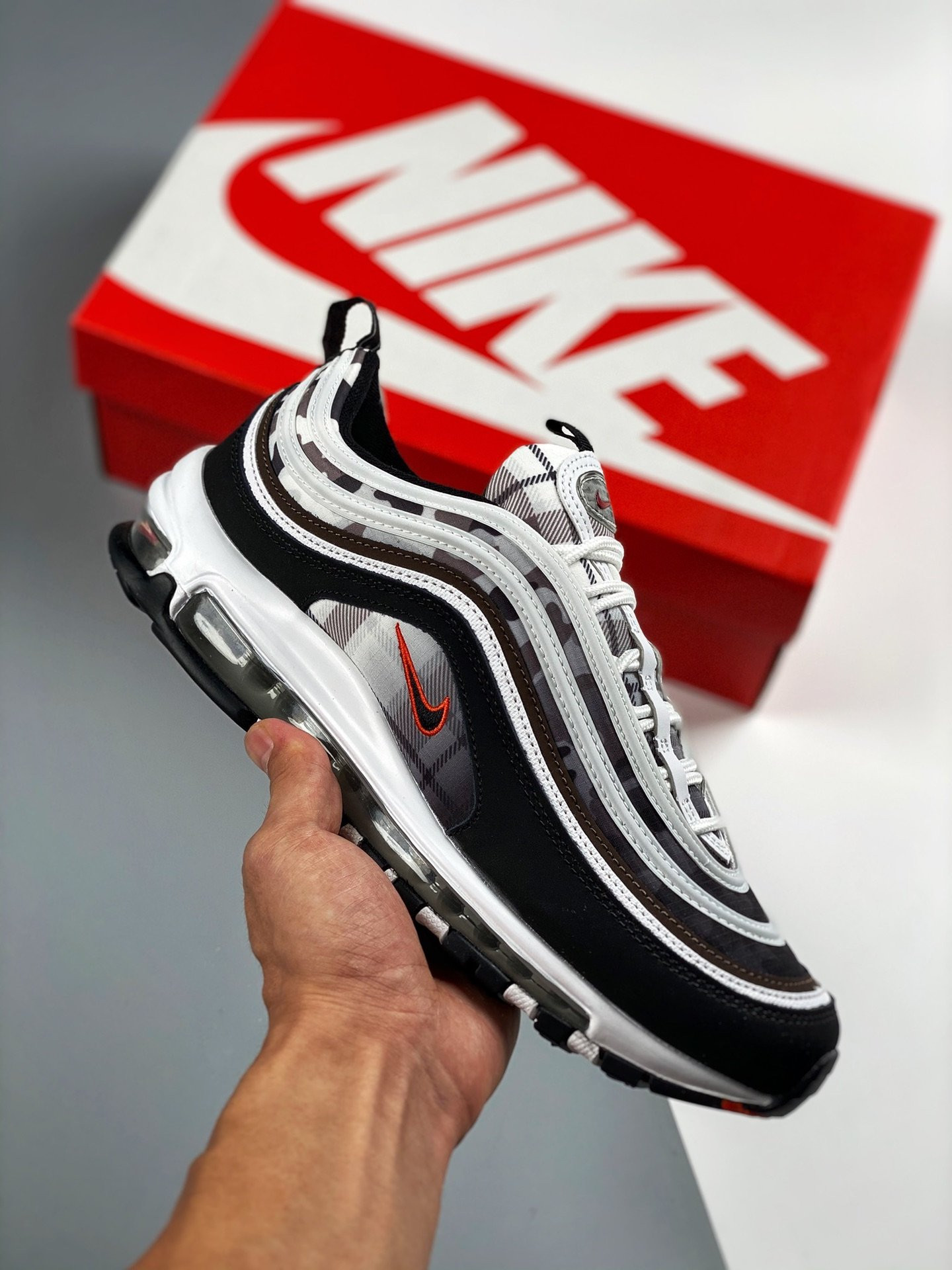 Nike Air Max 97 WhiteBaroque BrownPure PlatinumBlack 5339567