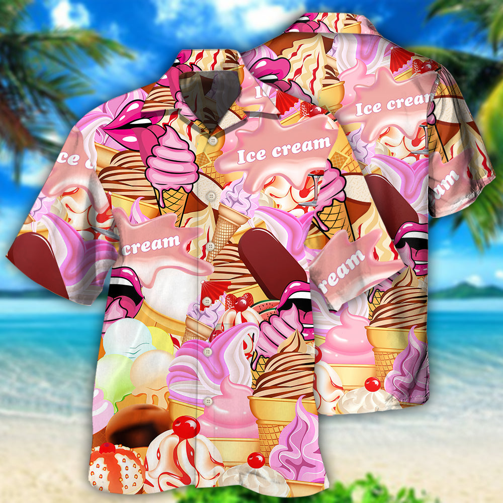 Ice Cream Color Style Hawaii Shirt Ha7954