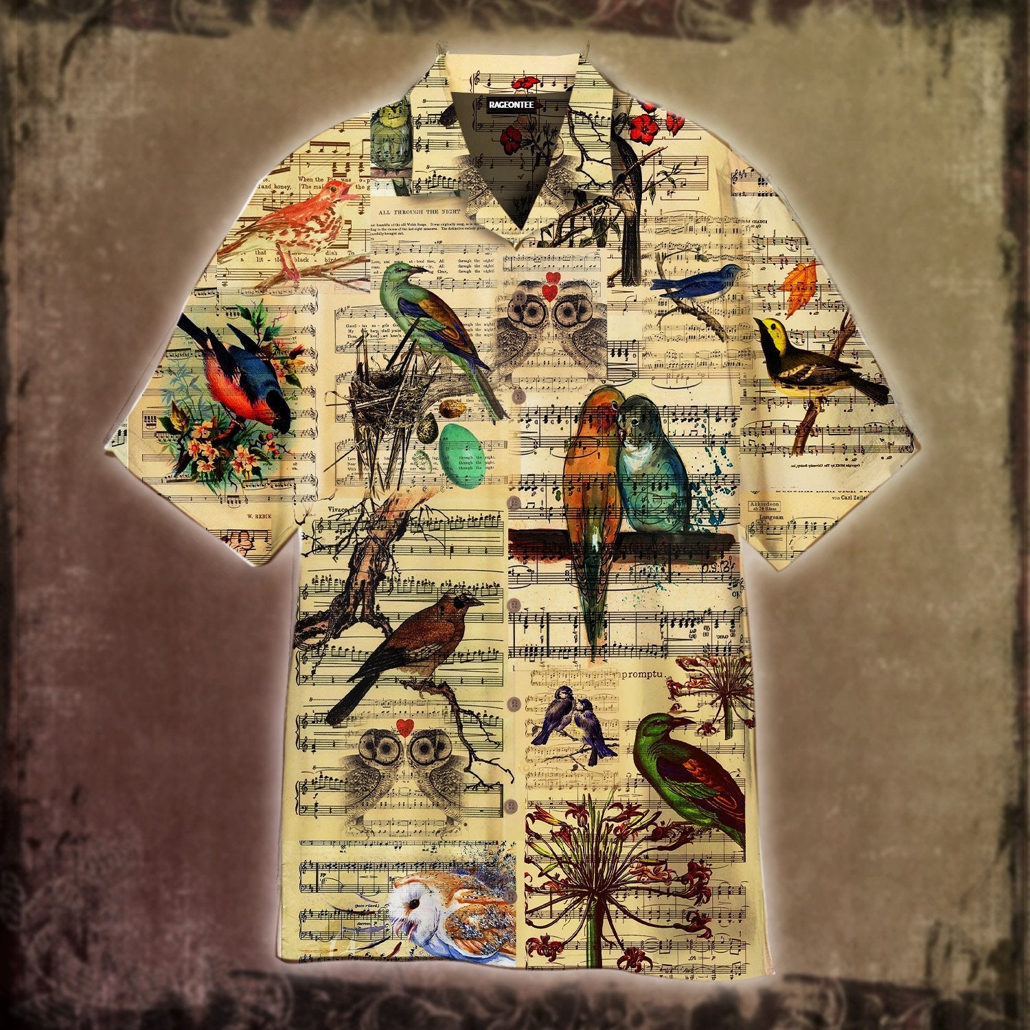 Lovely Birds In Music Sheet Hawaii Shirt For Men Women Adult Ha50305