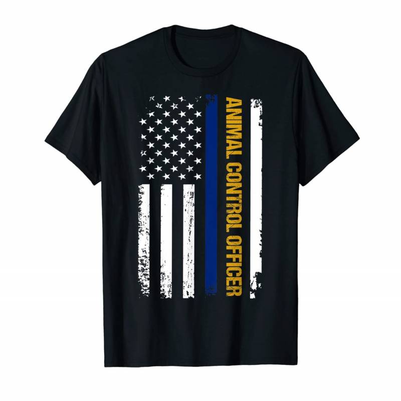 Vintage Usa Animal Control Officer American Flag Patriotic T-shirt