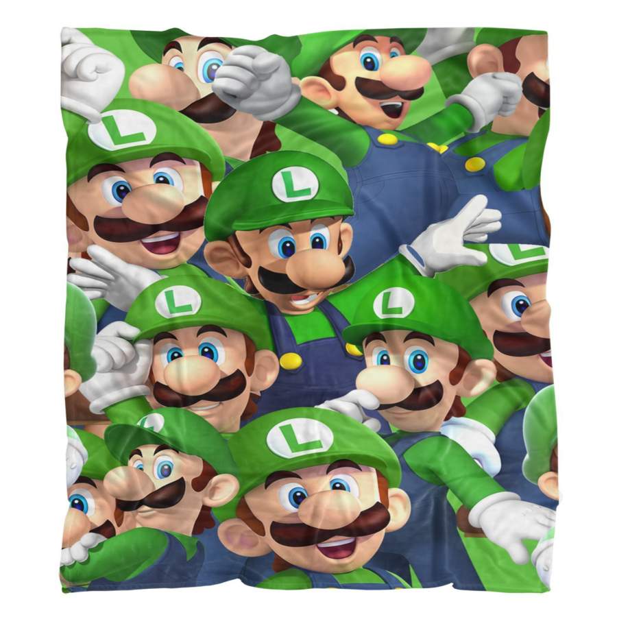 Luigi Fluffy Micro Fleece Throw Blanket