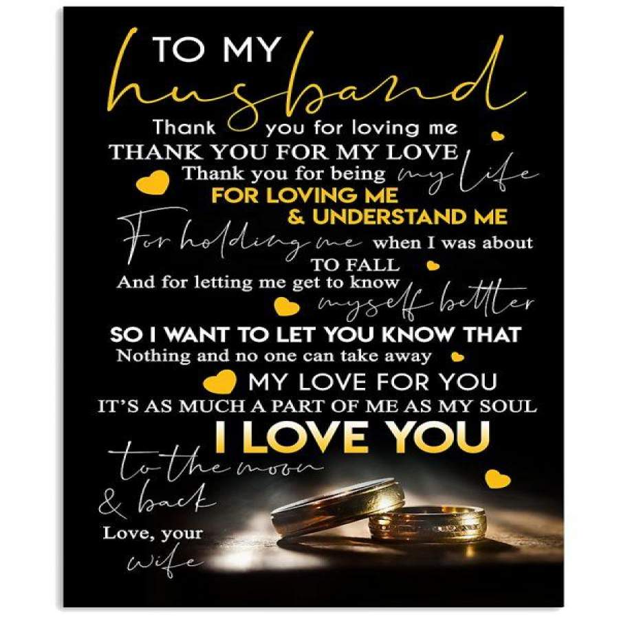 TO MY HUSBAND-I LOVE YOU NEW Vertical Poster