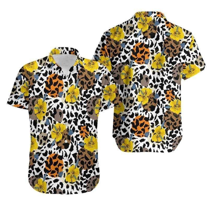 Order Tropical Hibiscus Leopard Pattern Summer Trend 2021 Hawaii Unisex Shirts Dh Ha19414