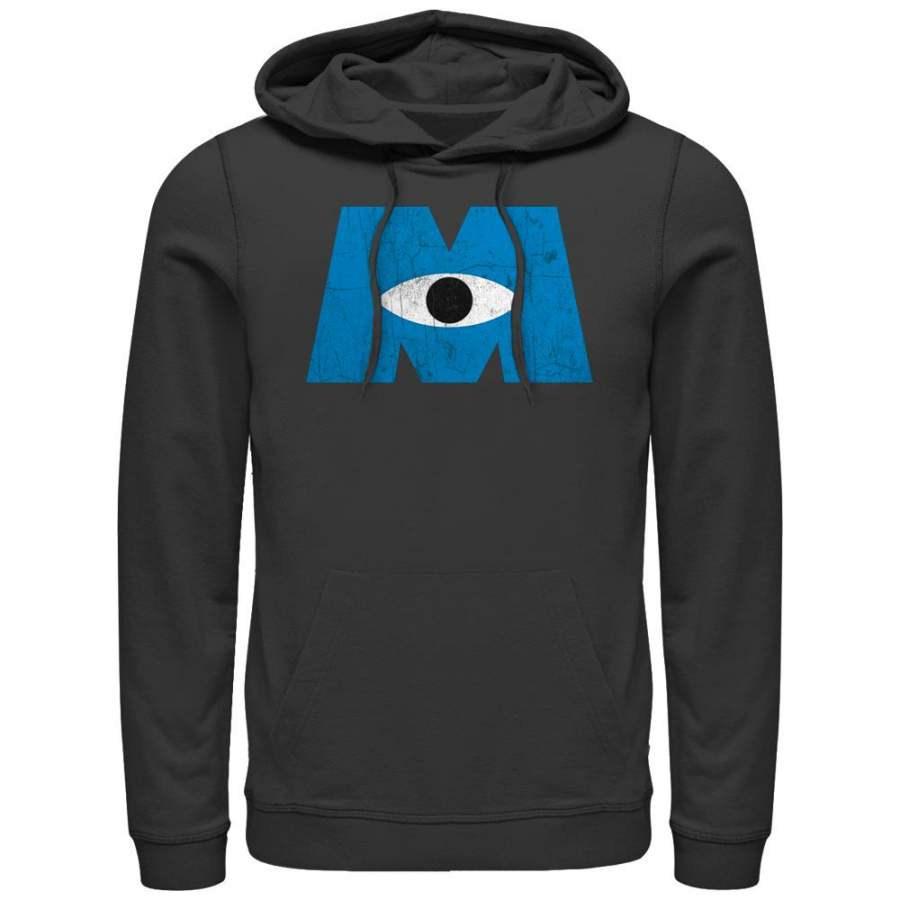 Monsters Inc Men’s Eye Logo  Lightweight Hoodie Black S