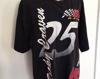 Vintage Ricky Craven #25 Nascar Budwesier 1997 Racing Tshirt 3671