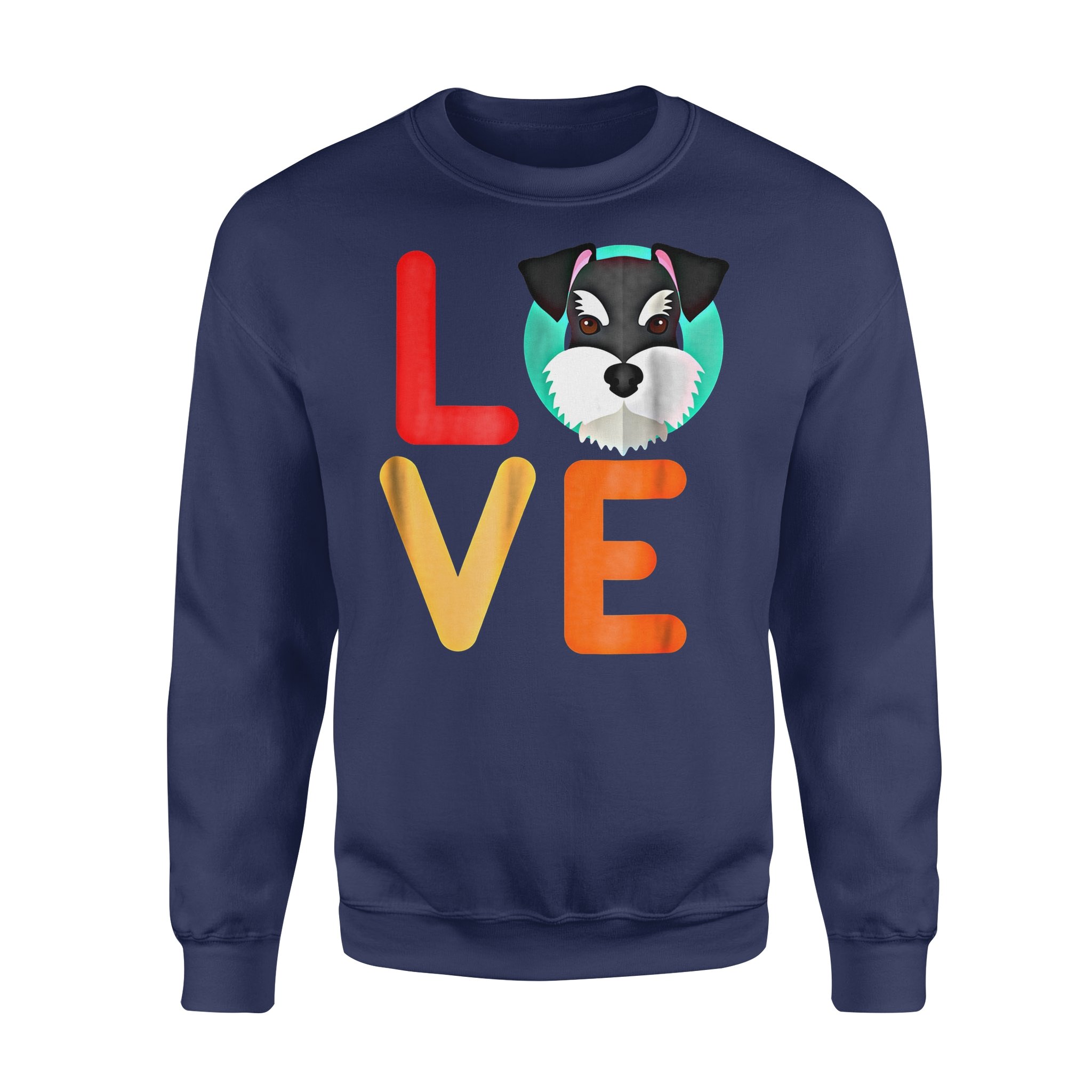 Dog gift idea I Love Miniature Schnauzer And Puppy T-shirt – Standard Fleece Sweatshirt