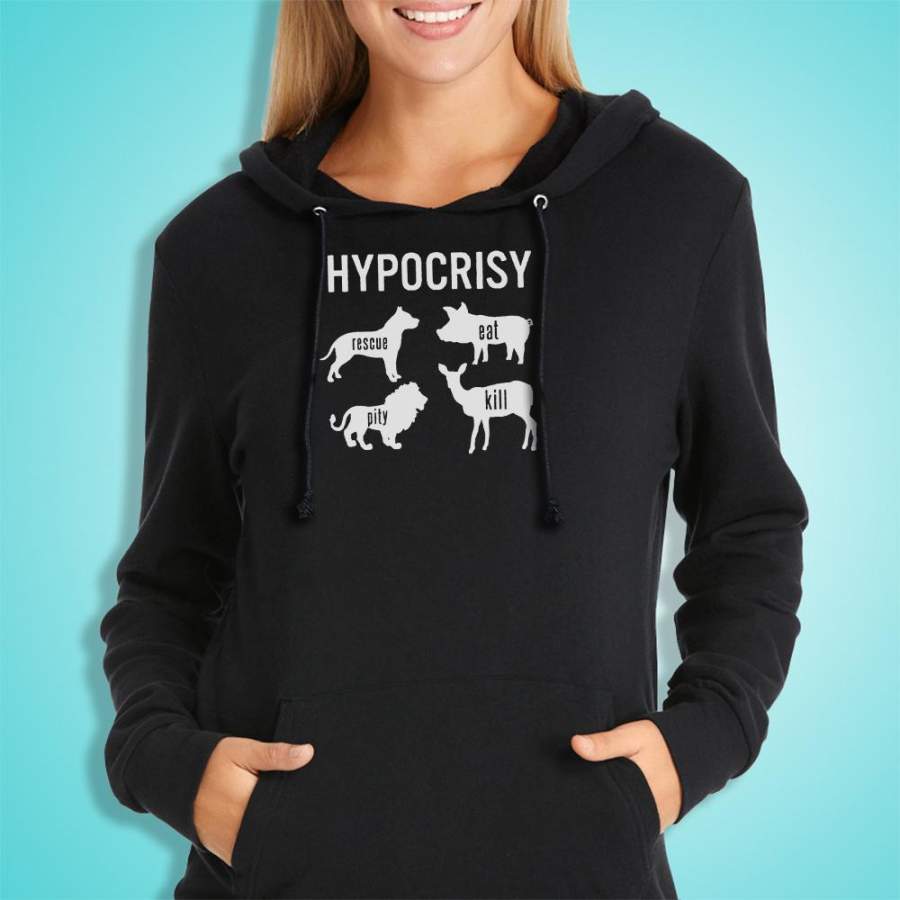 Speciesism Hypocrisy Vegan Vegan Vegan Animal Cow Animal Rights Women’S Hoodie