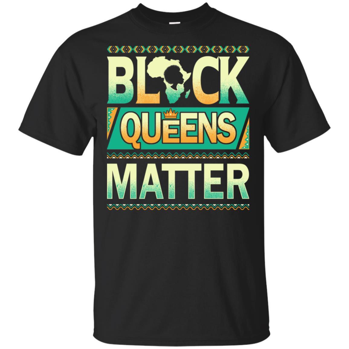 Black Queens Matter T-Shirt African American Apparel For Afro Girls