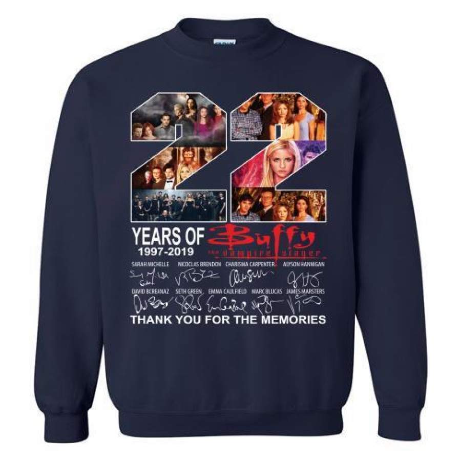 22 years of Buffy the Vampire Slayer 1997 2019 thank you for the memories Sweatshirt