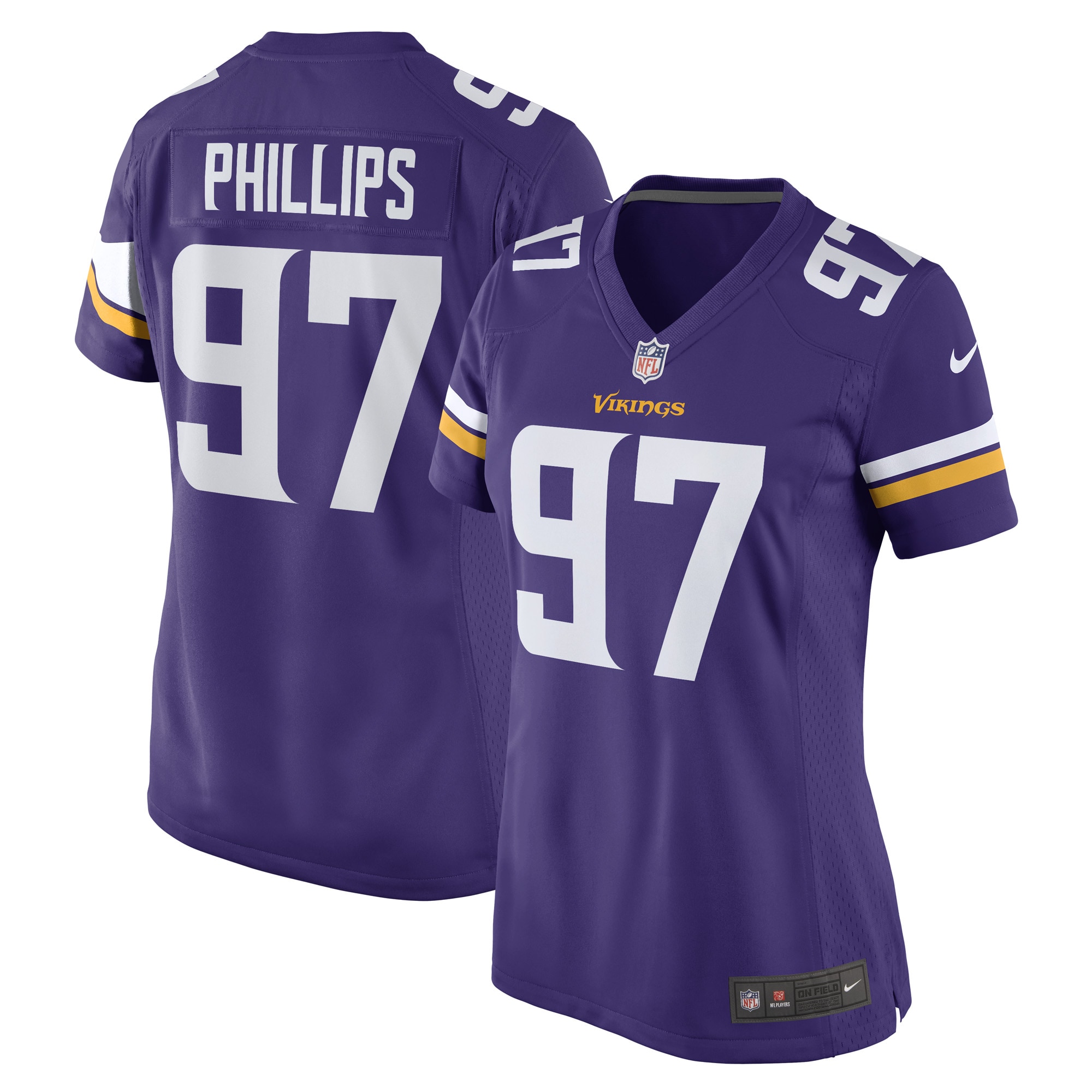 Women’s Minnesota Vikings Harrison Phillips Purple Game Player Jersey