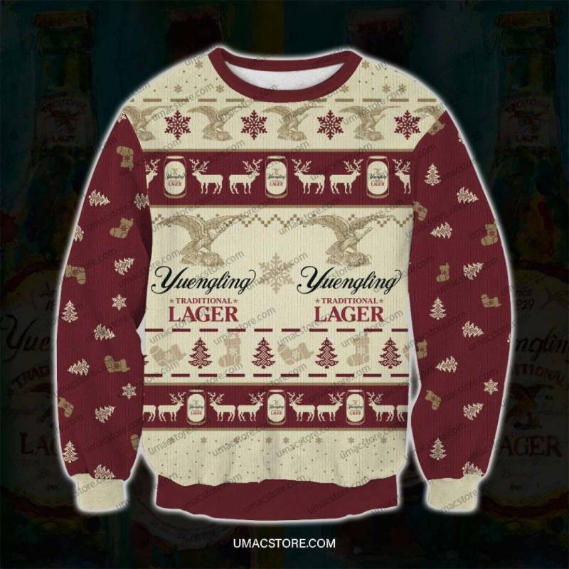 Yuengling Lager YLV4 3D Print Ugly Christmas Sweatshirt