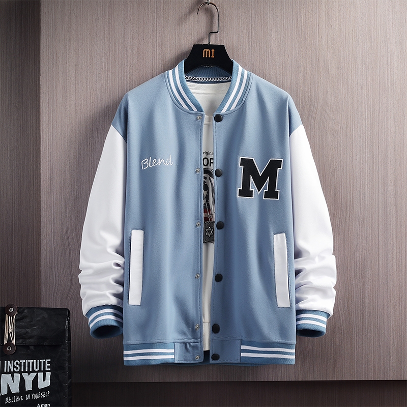 Big M Letter Print Hip Hop Patchwork Baseball Jackets Mens Letter Print Bomber Jackets Men Spring Oversized Streetwear Coats alx