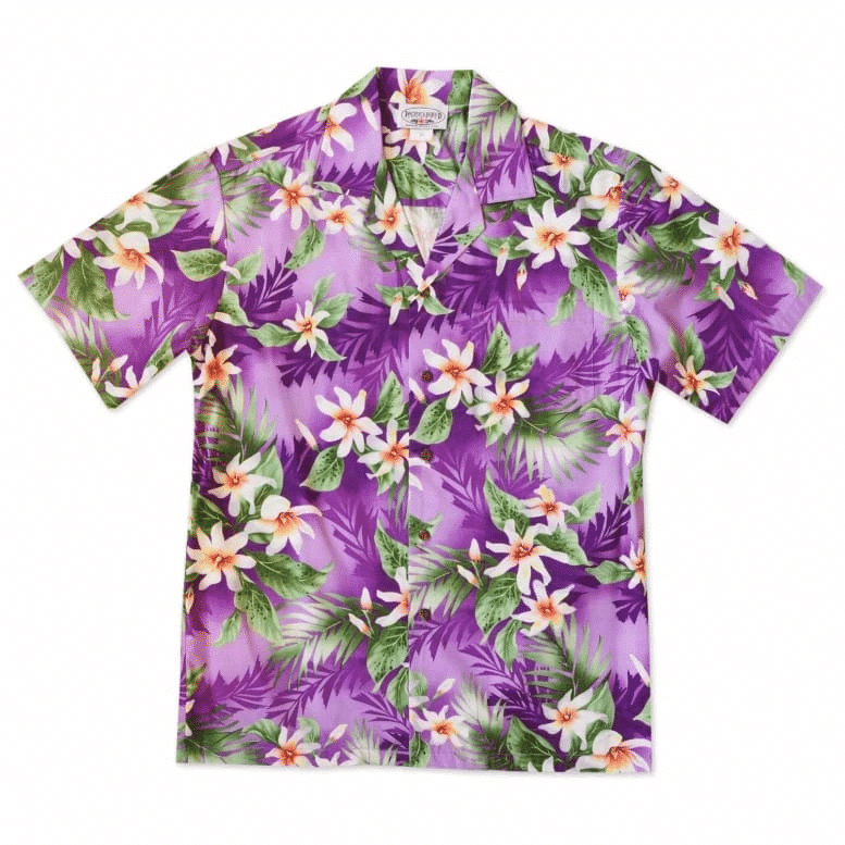 Waikele Purple Hawaiian Shirt For Men 1