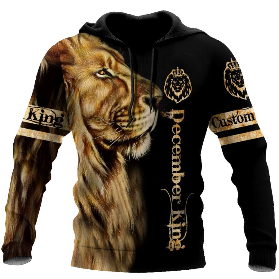 Custom Name 3D December King Hoodie Shirt for Men and Women TP