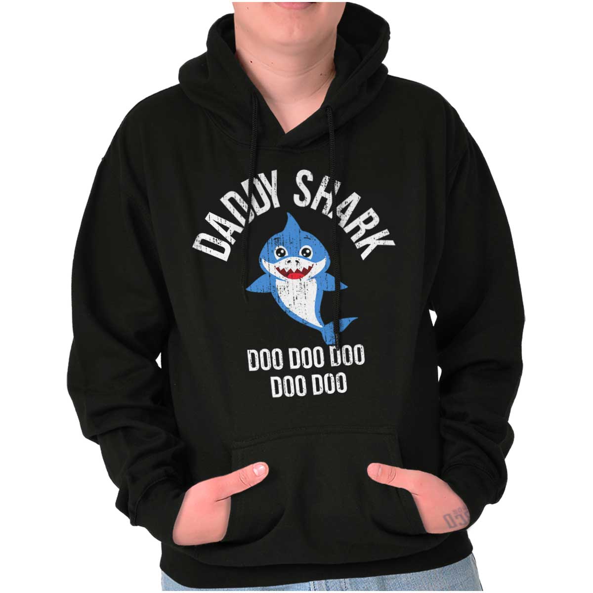 Cartoon Daddy Shark Hoodie