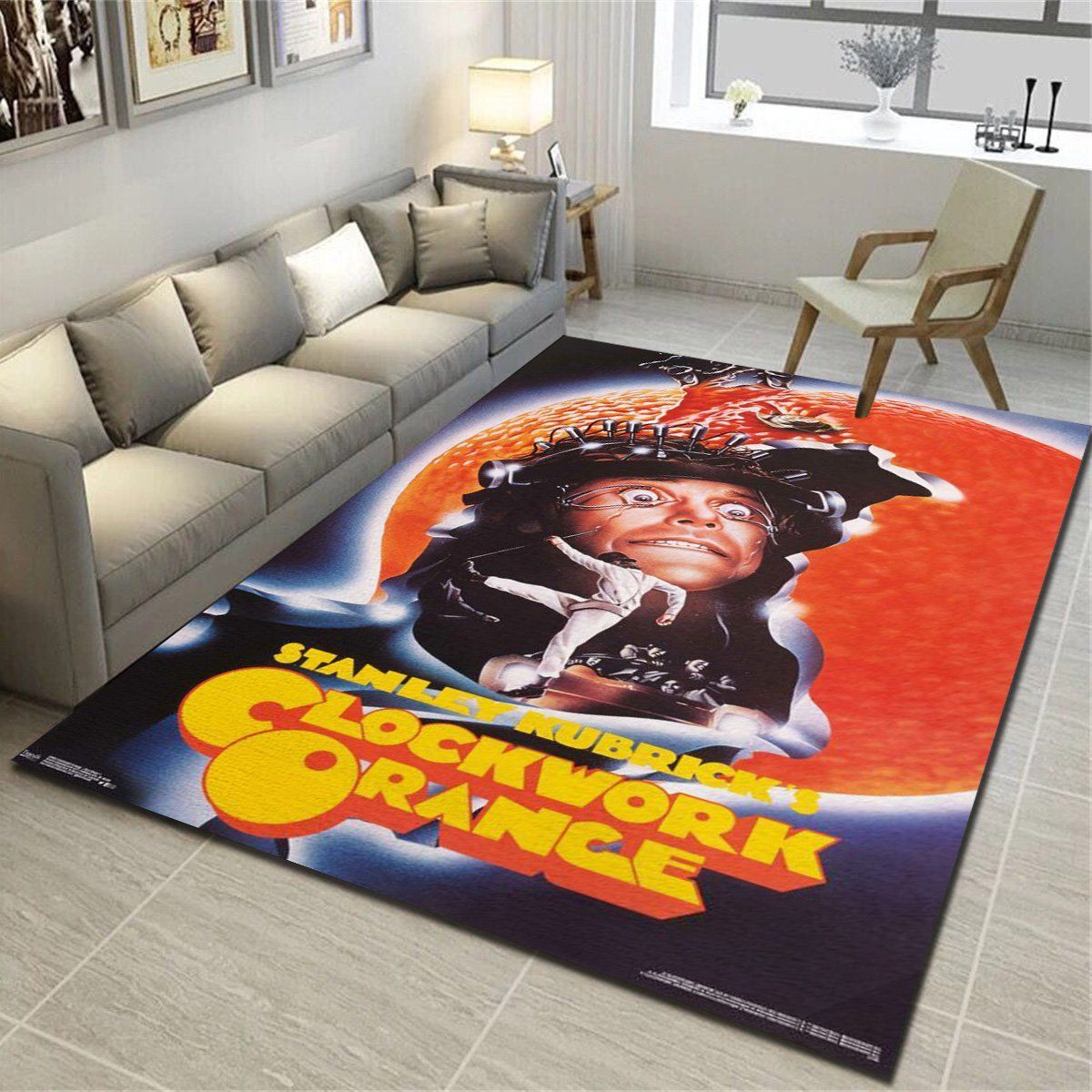 Stanley Kubrick S Clockwork Orange One Sheet  Rugs, Living Room Bedroom Carpet