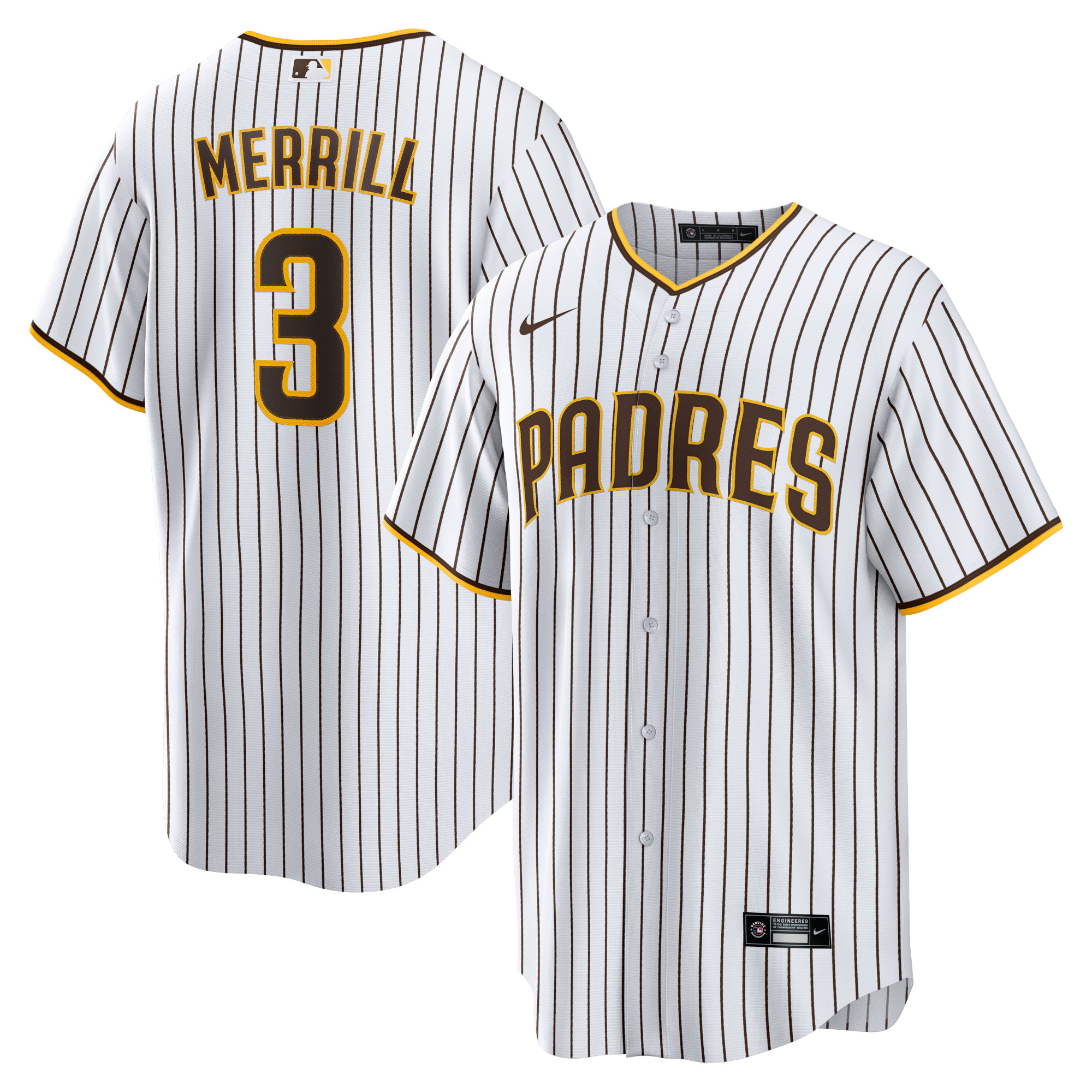 Jackson Merrill San Diego Padres Home Replica Jersey – White