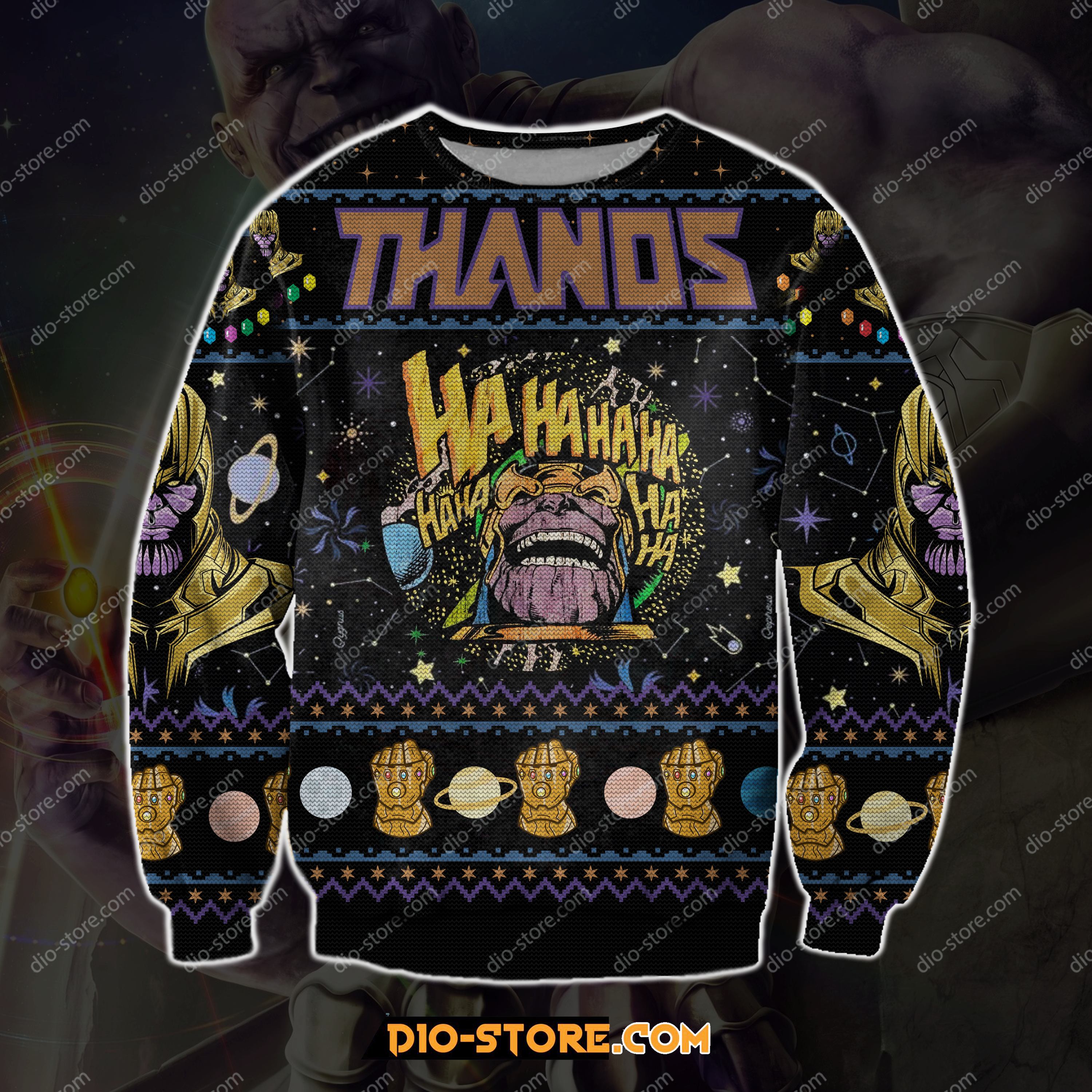 Thanos 3D Print Knitting Pattern Ugly Christmas Sweater Hoodie All Over Printed Cint10094