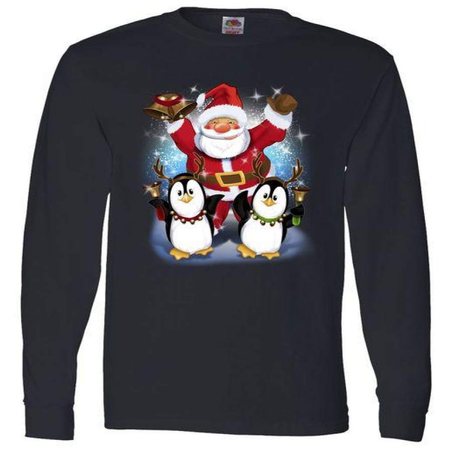 Penguin Dance With Santa Long Sleeve T-Shirt