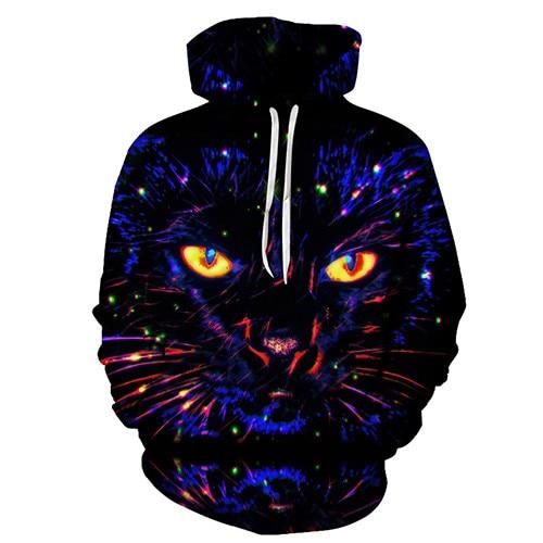 Night Light Cat Hoodie