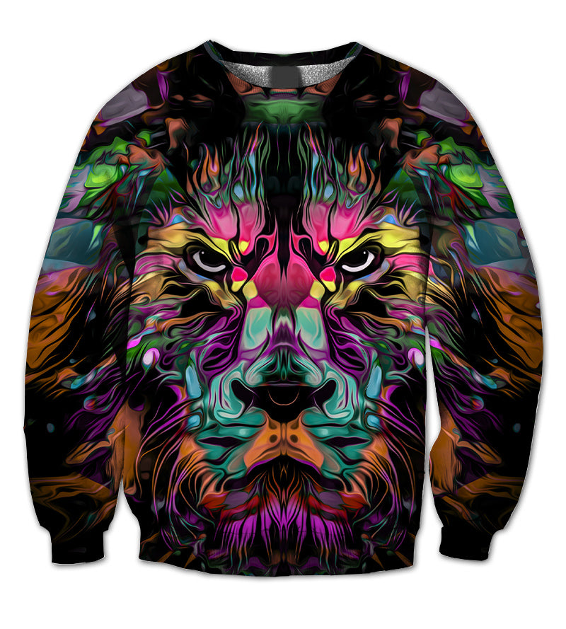 Abstract Lion Crewneck Sweatshirt