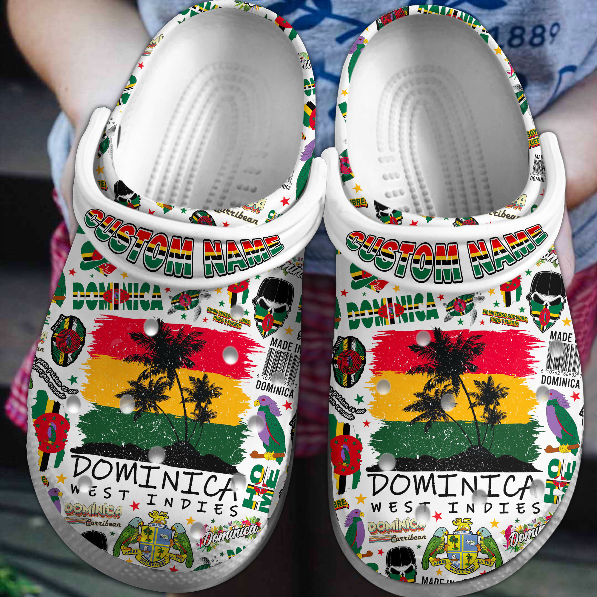 Dominica West Indies Crocss Clogs For Men Women And Kid Nrqojxdc