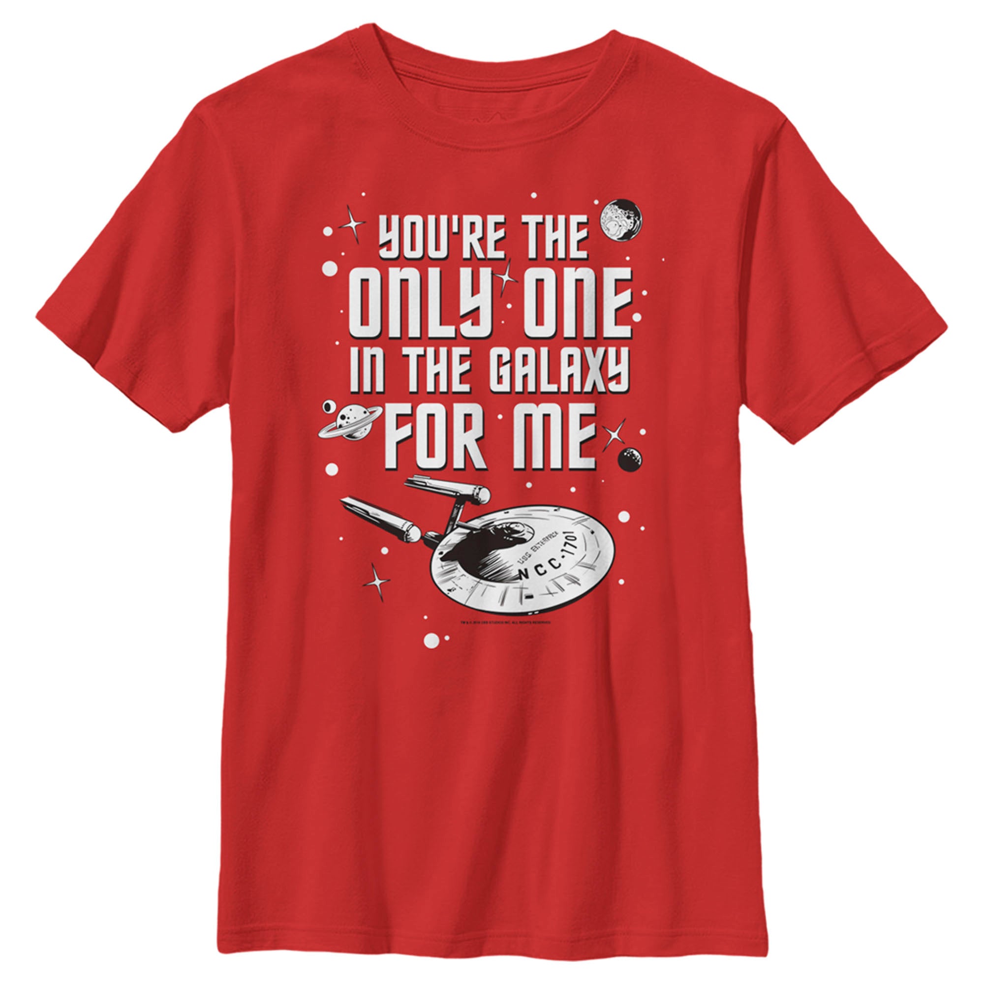 Boy’S Star Trek Valentine’S Day Your The Only One In The Galaxy For Me T-Shirt