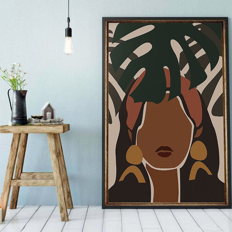 Black American Canvas Art Holiday Brown Skin Poster Print Black Woman Black Men Stunning  Canvas Home Decoration