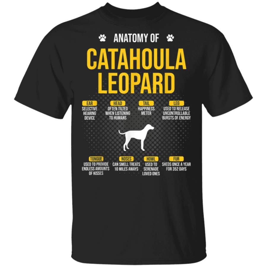 Anatomy Of Catahoula Leopard Funny Dog Lover Gift TShirt