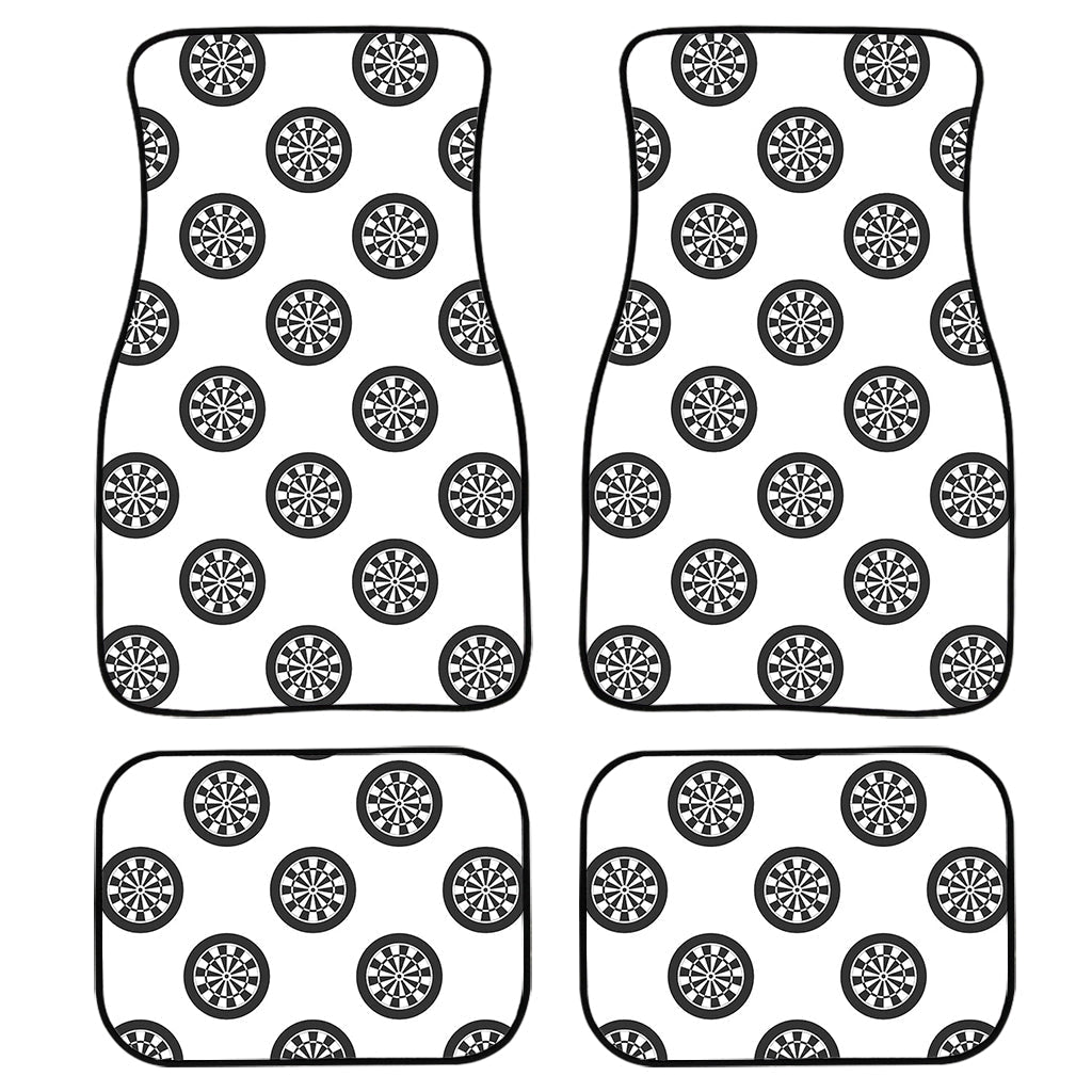 Dartboard Pattern Print Front And Back Car Floor Mats, Front Car Mat