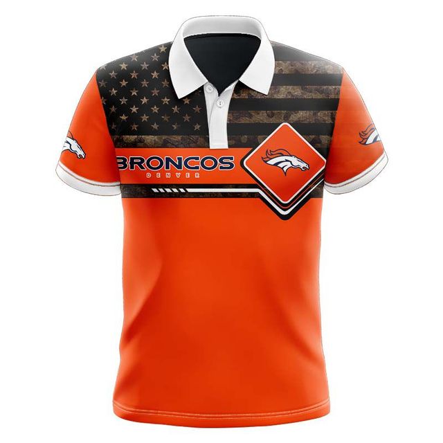 Denver Broncos American Flag Polo Shirt