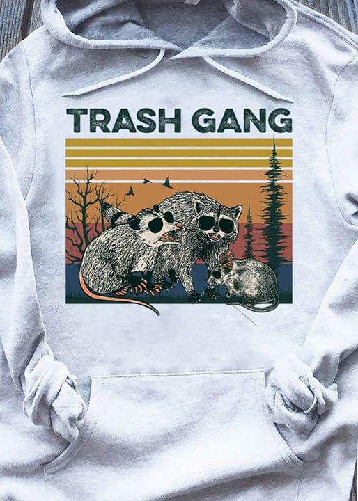 Retro Trash Gang Animal Graphic Unisex T Shirt, Sweatshirt, Hoodie Size S – 5XL