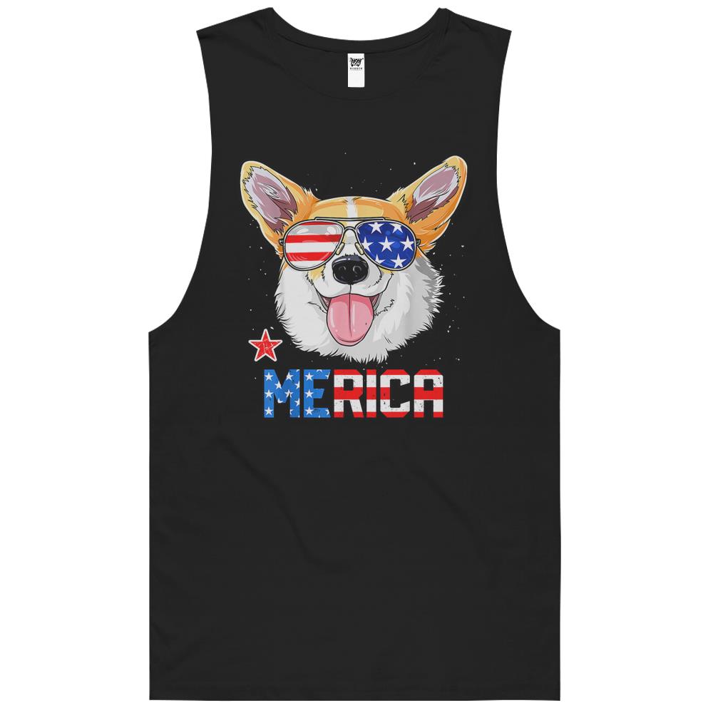 4Th July Shirts, Fourth Of July Tank Top, 4Th Of July Tank Top, Corgi Merica 4Th Of July Tank Top Dog Puppy Tank Top