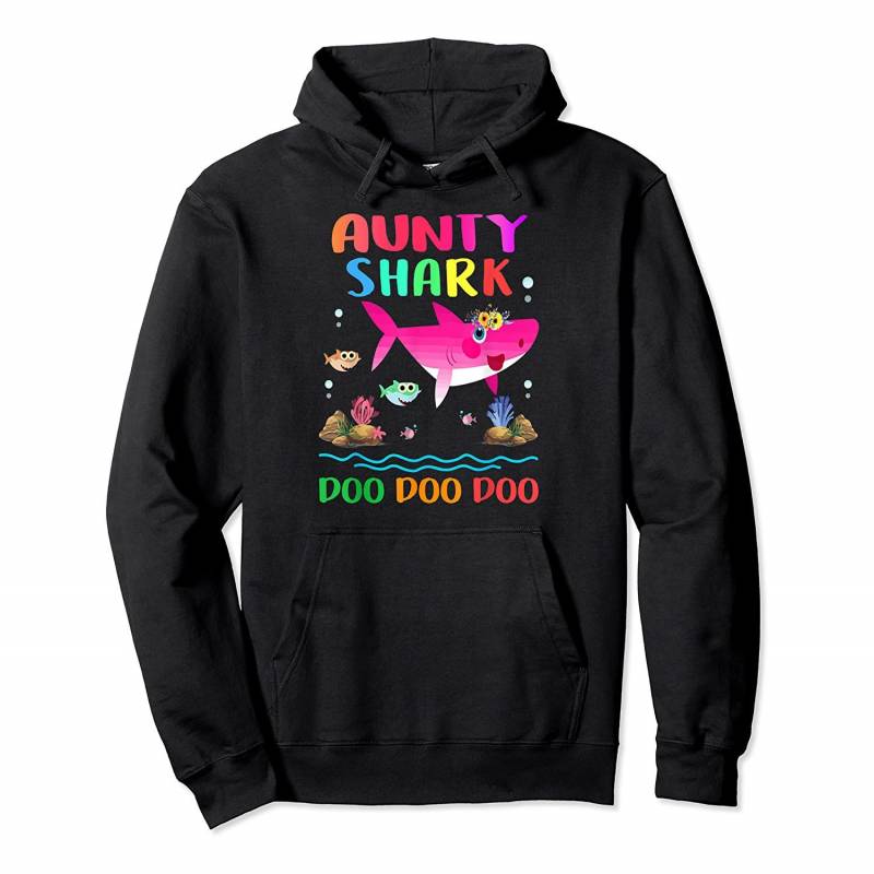 Aunty Shark Shirt Mothers Day Gift Idea For Mother Wife Pullover Hoodie, T-Shirt, Sweatshirt