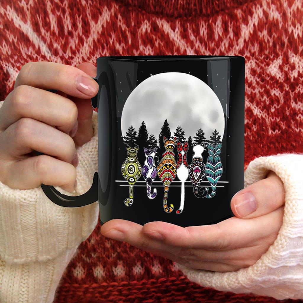 Vintage Moon Cats Mug