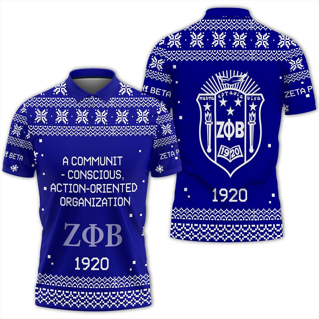 Sorority Polo – Zeta Phi Beta Xmas Motto Polo Shirt